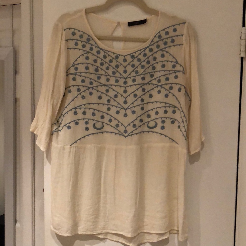 Mint embroidery flow top THML size large